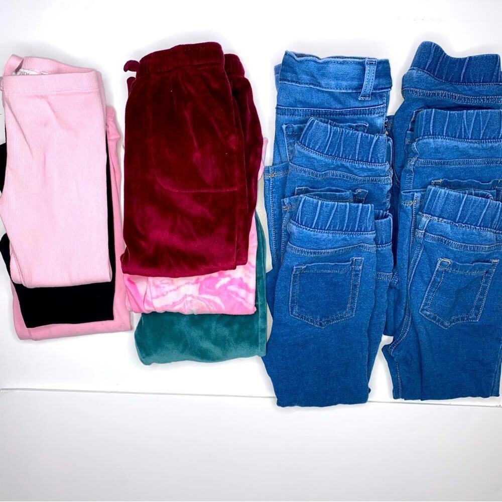 Bundle of 12 Cat and Jack Pants Size 3t Toddler Girl Leggings Joggers Jeggings